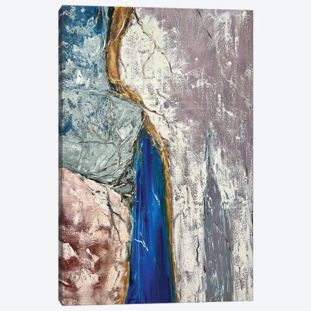 Interior Blue Abstract Canvas Print #SMV483} by Marina Skromova Canvas Artwork
