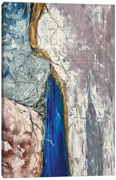 Interior Blue Abstract Canvas Art Print - Marina Skromova