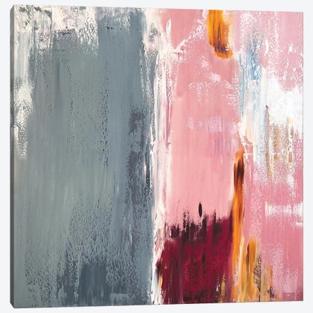 Square Pink Abstract Canvas Print #SMV489} by Marina Skromova Canvas Wall Art