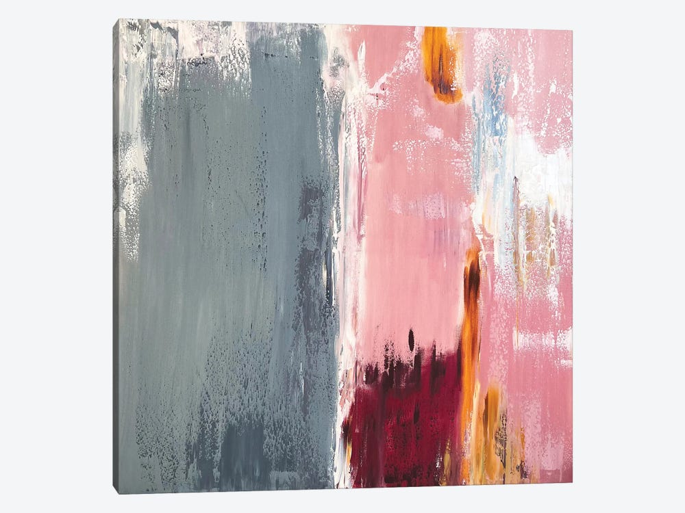 Square Pink Abstract by Marina Skromova 1-piece Canvas Artwork