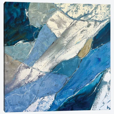 Abstraction Blue Art Canvas Print #SMV495} by Marina Skromova Canvas Art