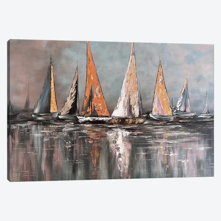 Sailboats On The Sea Canvas Print #SMV497} by Marina Skromova Canvas Art