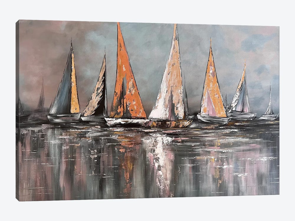 Sailboats On The Sea by Marina Skromova 1-piece Canvas Art Print