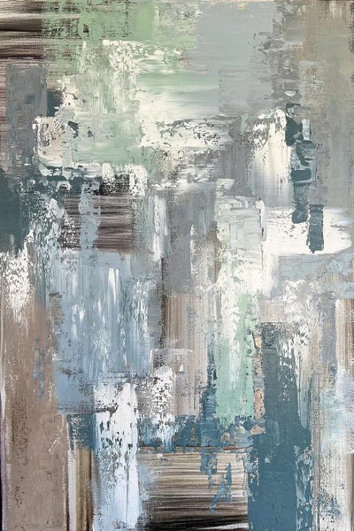 Turquoise Blue Abstraction by Marina Skromova metal wall art