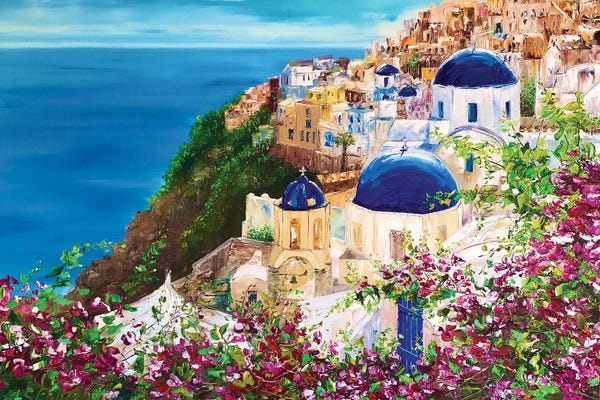 Domes: Sunny Santorini by Marina Skromova