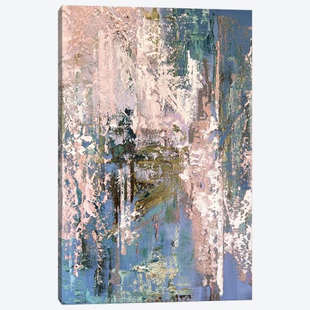 Pink Blue Abstract Canvas Print #SMV511} by Marina Skromova Canvas Art