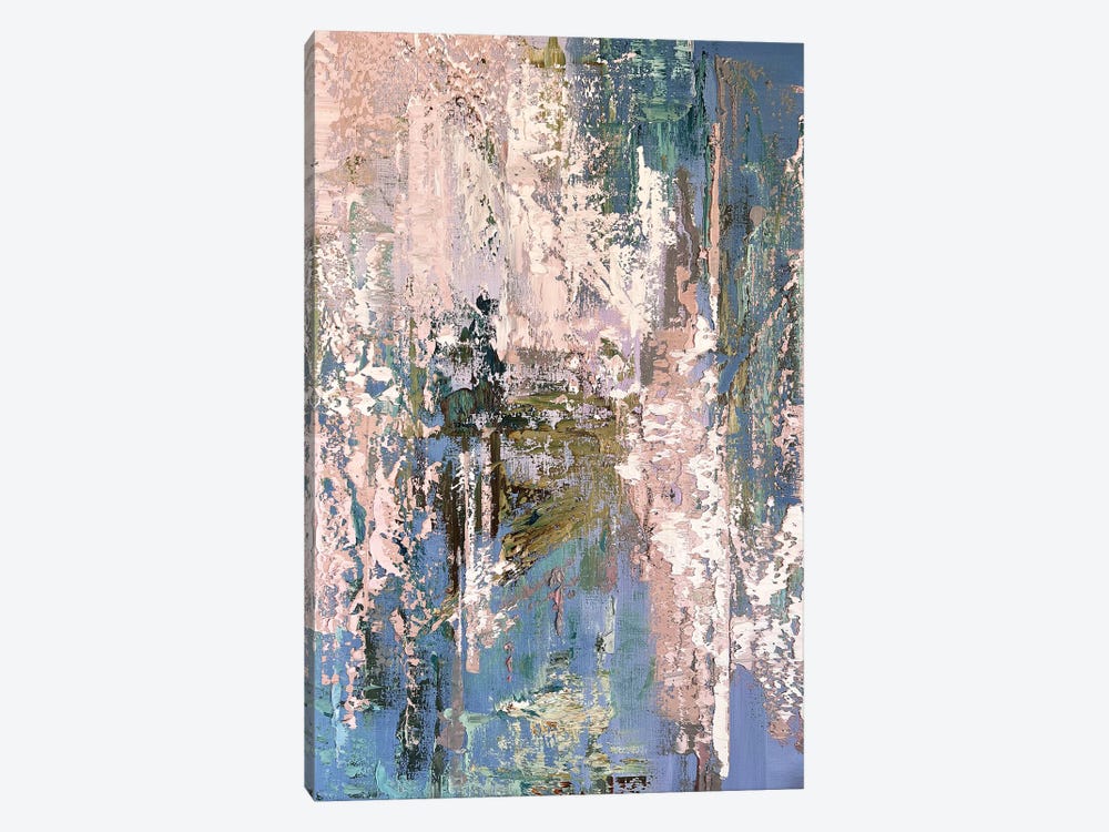 Pink Blue Abstract by Marina Skromova 1-piece Canvas Art