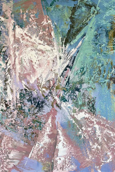 Pink Green Abstract by Marina Skromova metal wall art