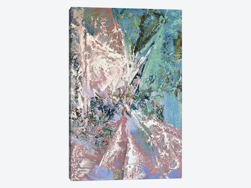 Pink Green Abstract by Marina Skromova 1-piece Canvas Print
