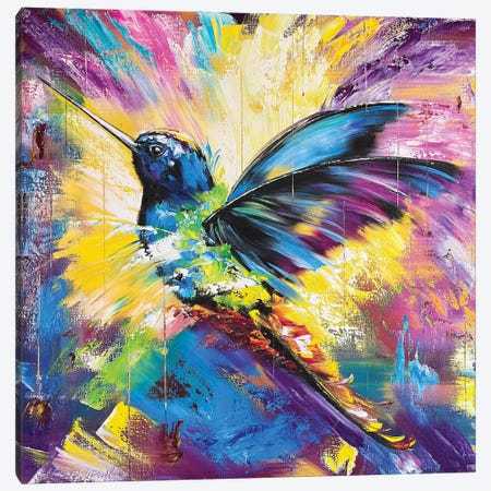 Вright Bird Hummingbird Canvas Print #SMV519} by Marina Skromova Canvas Art