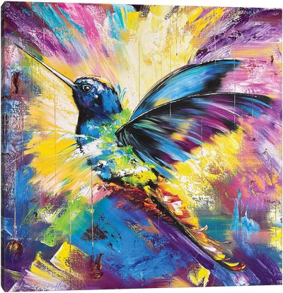 Вright Bird Hummingbird Canvas Art Print - Marina Skromova