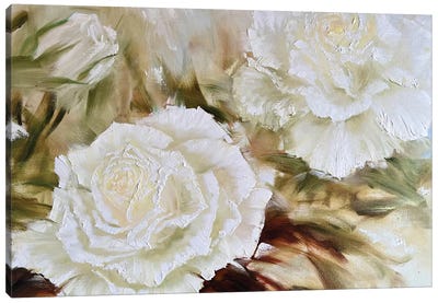 White Roses Canvas Art Print - Marina Skromova