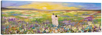 Dawn In The Field Canvas Art Print - Marina Skromova