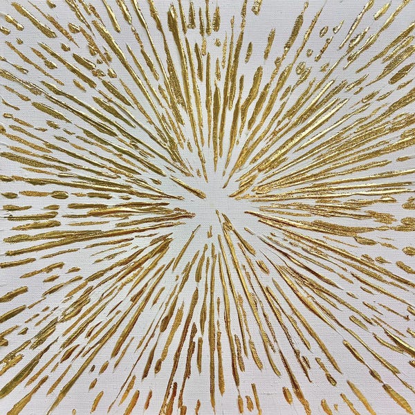 Gold & White: Golden Fire Spark by Marina Skromova