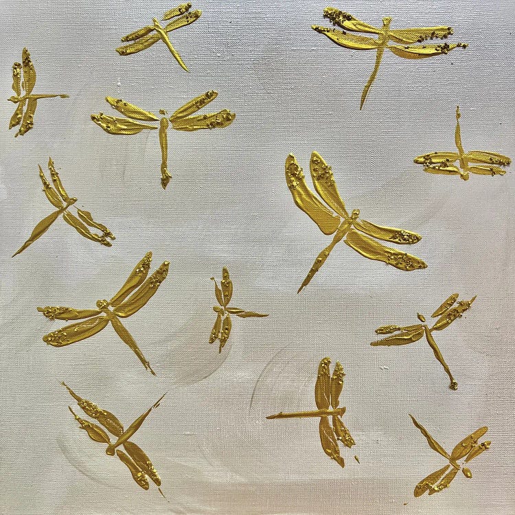 Gold Dragonflies