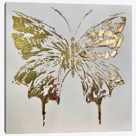 Golden Butterfly X Canvas Print #SMV533} by Marina Skromova Canvas Art
