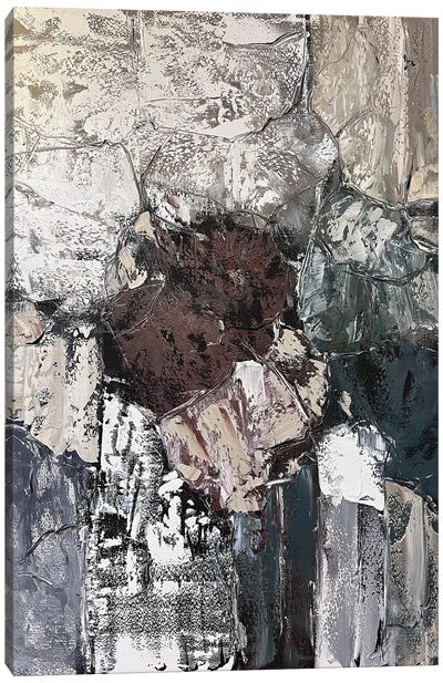 Brown-Gray Abstract Canvas Art Print - Marina Skromova