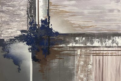 Burgundy Gray Abstract by Marina Skromova canvas print