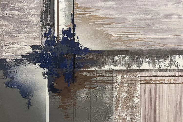 Burgundy Gray Abstract by Marina Skromova wall art