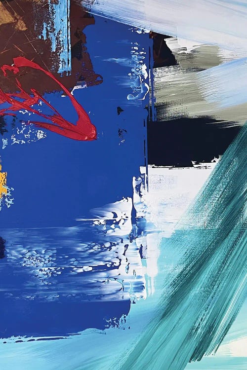 Bright Blue Turquoise Abstraction by Marina Skromova wall art