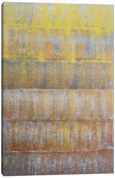 Gold Copper Abstract Canvas Art Print - Marina Skromova