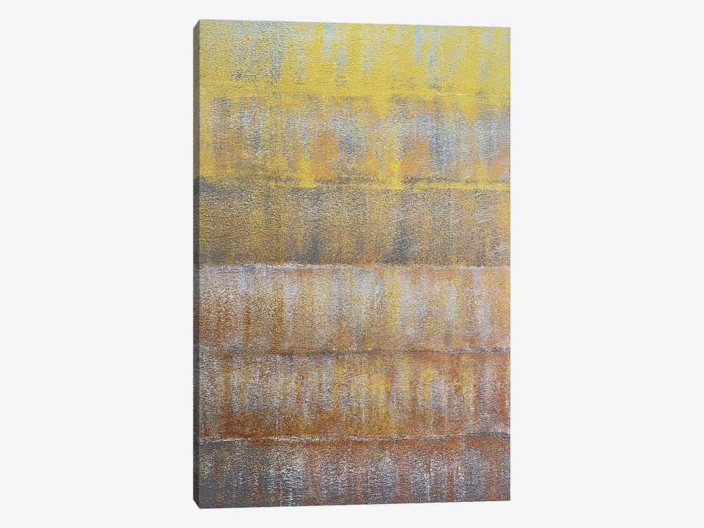 Gold Copper Abstract by Marina Skromova 1-piece Canvas Artwork