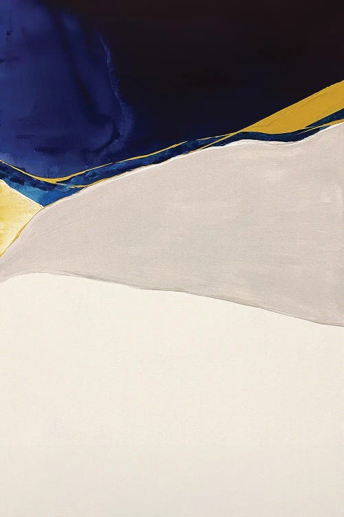 Blue White And Gold Abstract by Marina Skromova wall art