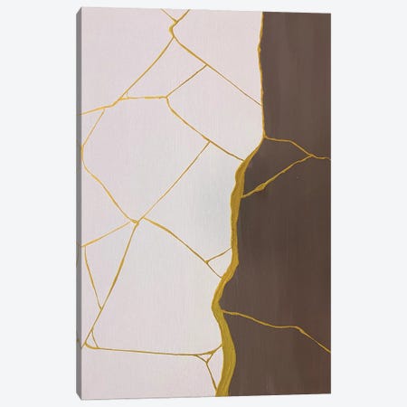 Abstraction Brown Gold Canvas Print #SMV557} by Marina Skromova Art Print