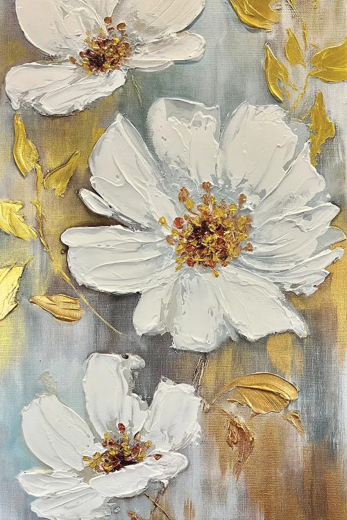 Golden Potal Flowers by Marina Skromova wall art