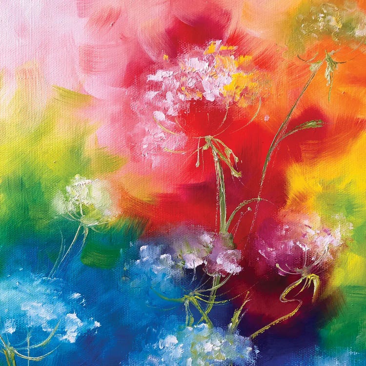 Rainbow Flower Swirl by Marina Skromova wall art