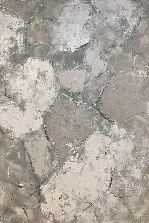 White Gray Abstraction by Marina Skromova wall art