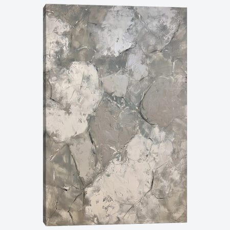 White Gray Abstraction Canvas Print #SMV560} by Marina Skromova Art Print