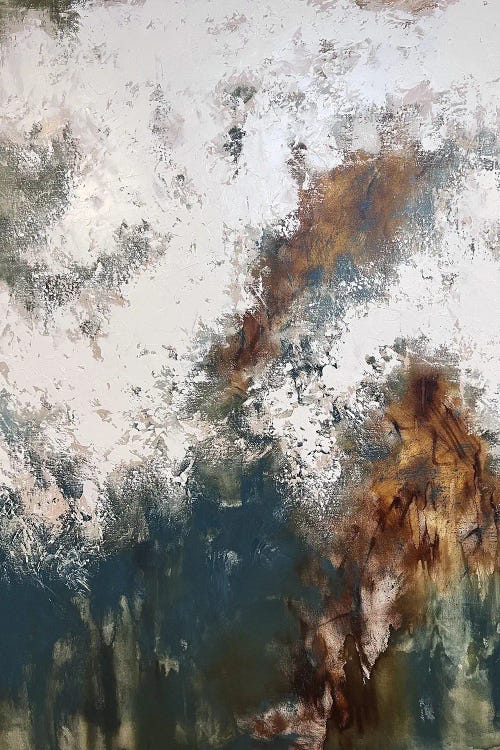 White Turquoise Abstraction by Marina Skromova wall art