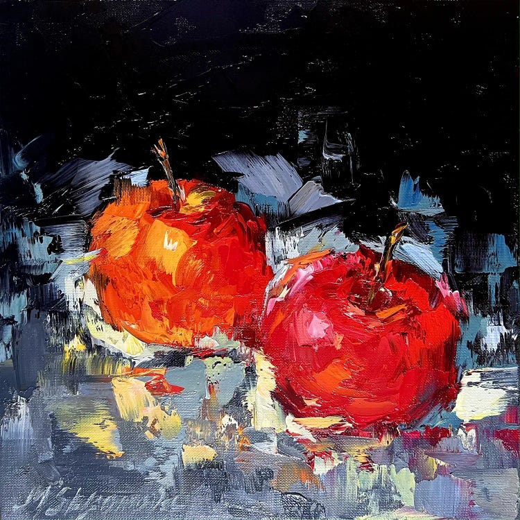 Apples On Black.