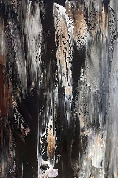 Black And Brown by Marina Skromova framed canvas print