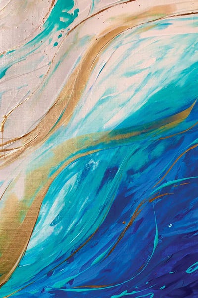 Marina Skromova: Flying Over The Seashore by Marina Skromova