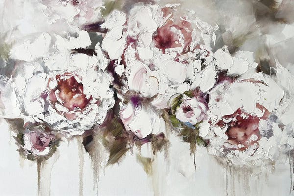 Peonies: White Flowers In Garden by Marina Skromova