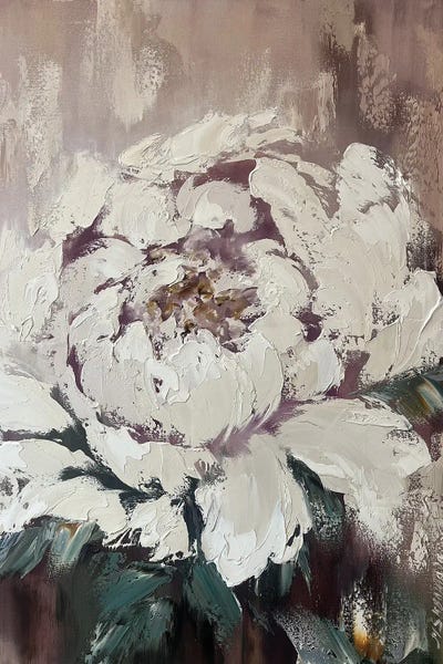 Peonies: White Peony On Garden by Marina Skromova