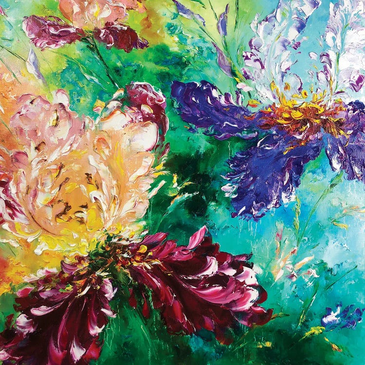 Colorful Irises by Marina Skromova wall art