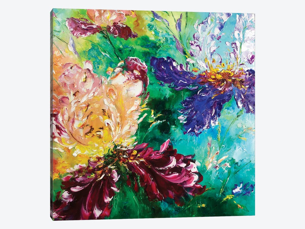 Colorful Irises by Marina Skromova 1-piece Canvas Wall Art