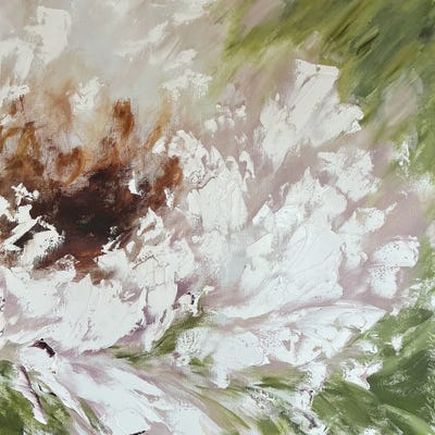 Large White Peony by Marina Skromova metal wall art