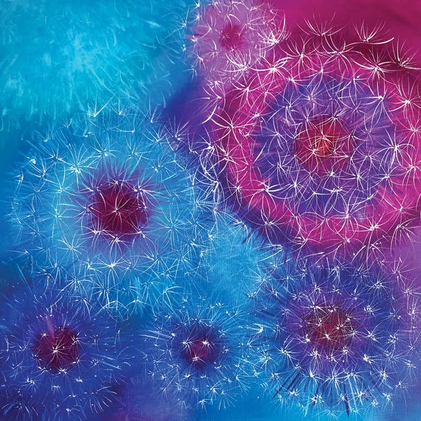 Dandelions: Blue Space by Marina Skromova