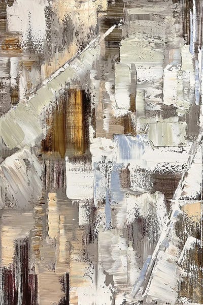 Canvas Art Prints: Mint, Blue, Beige, Brown Art by Marina Skromova