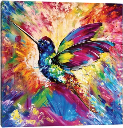 Energy Color Canvas Art Print - Hummingbird Art