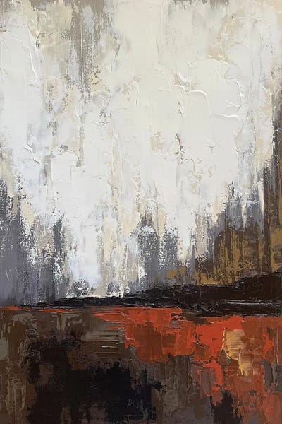 Marina Skromova - Unframed Prints: Landscape Terracotta With Gray by Marina Skromova