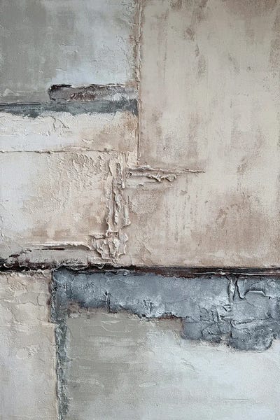 Marina Skromova - Unframed Prints: Tactile Silence Beige And Gray by Marina Skromova