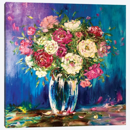 Evening Bouquet Canvas Print #SMV95} by Marina Skromova Canvas Artwork