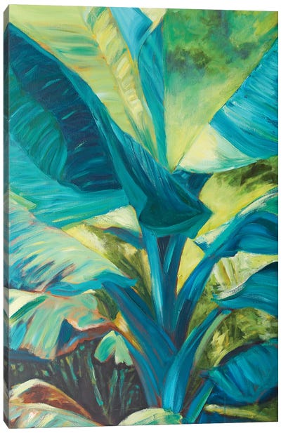Green Banana Duo I Canvas Art Print - Tropical Décor