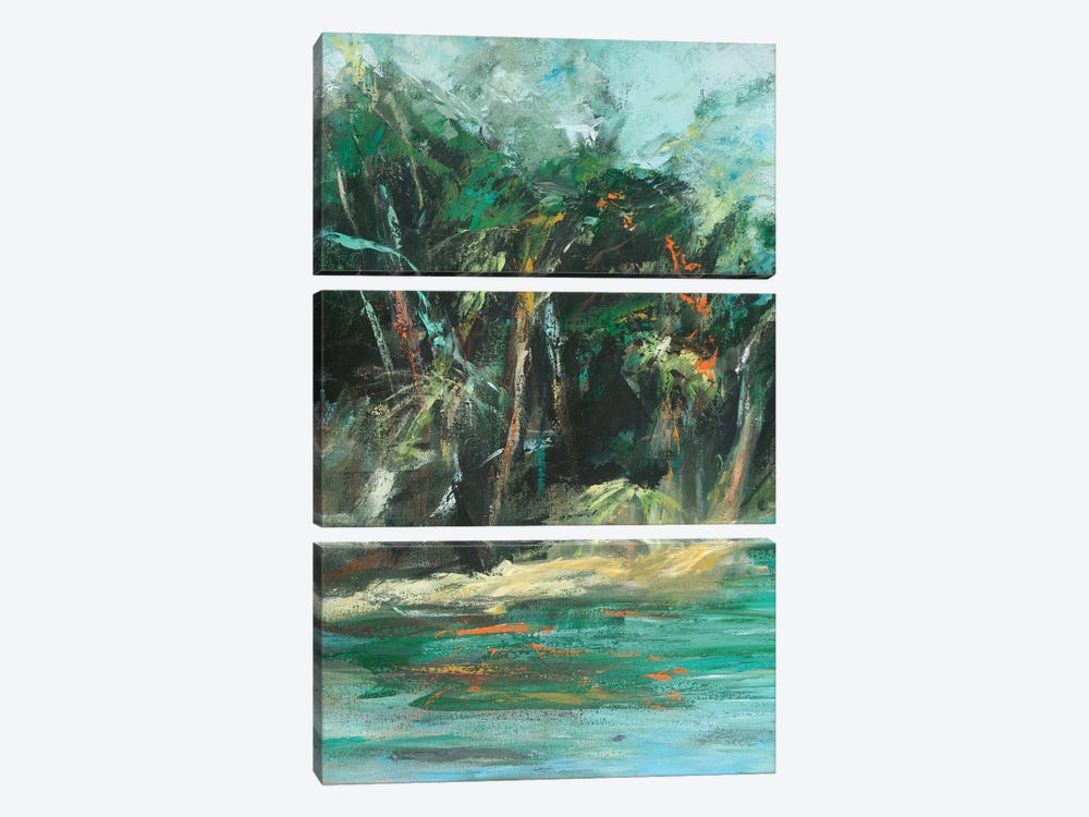 Waterway Jungle I 3-piece Canvas Art
