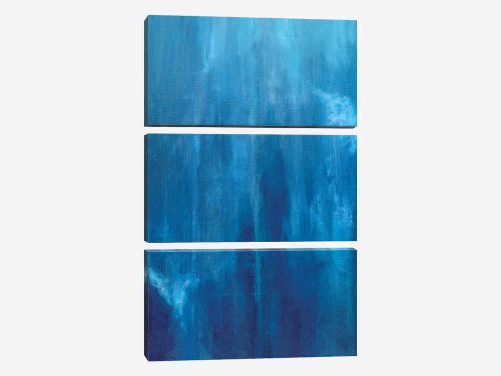 Azul Profundo Triptych II 3-piece Canvas Wall Art
